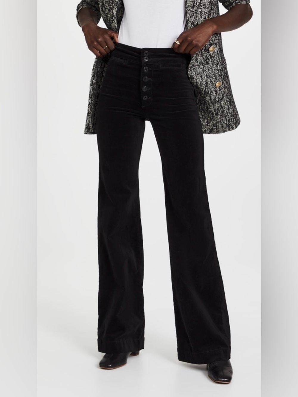 ASKK NY Brighton Velvet Wide Leg Pants